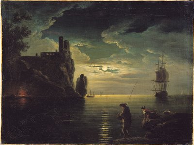 Evening Seascape by Claude Joseph Vernet